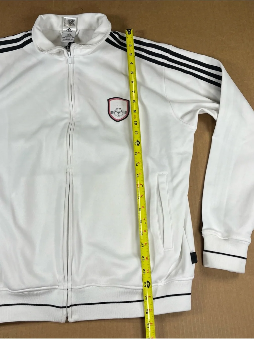 VTG Adidas 2006 FIFA World Cup Germany Koln Track Jacket Mens L White Zip Soccer